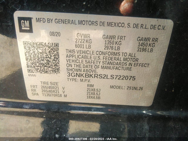 Chevrolet BLAZER RS 2020 3GNKBKRS2LS722075 Image 9