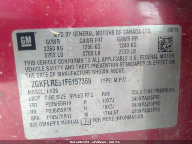 2GKFLRE31F6157369 GMC Terrain Sle