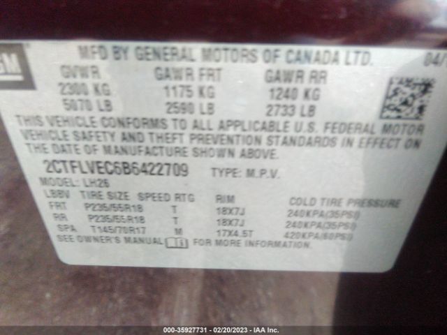 2CTFLVEC6B6422709 GMC Terrain Slt-1