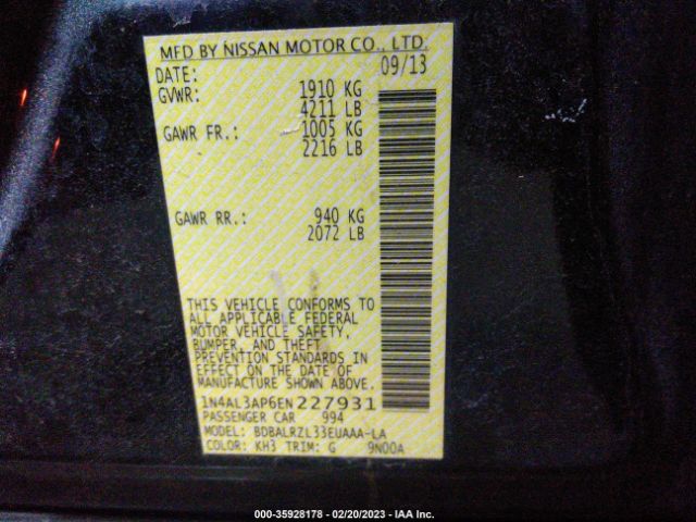 1N4AL3AP6EN227931 Nissan Altima 2.5 S
