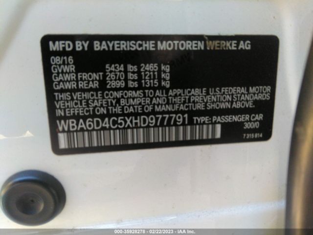 WBA6D4C5XHD977791 BMW 6 Series 650i