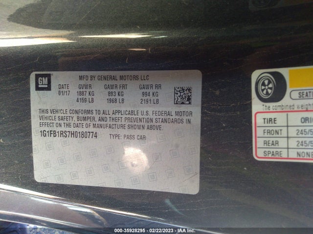 Chevrolet Camaro 1lt 2017 1G1FB1RS7H0180774 Image 10