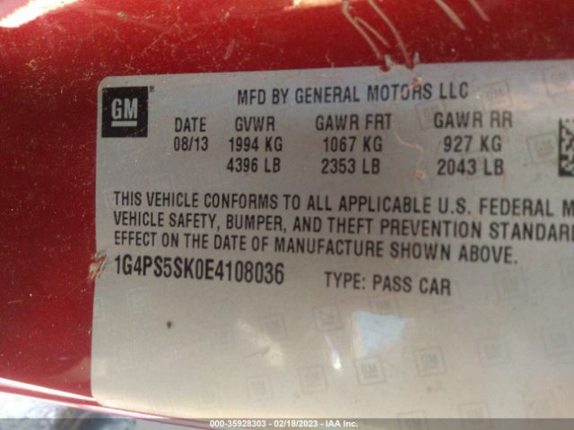1G4PS5SK0E4108036 Buick Verano Leather Group