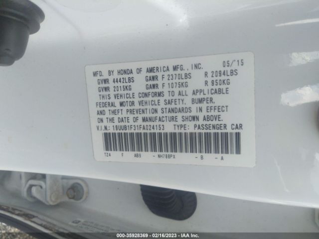 19UUB1F31FA024153 Acura TLX