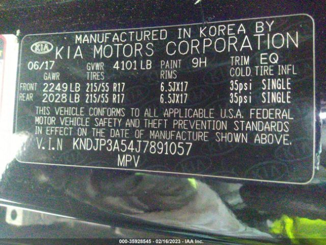 KNDJP3A54J7891057 KIA SOUL +
