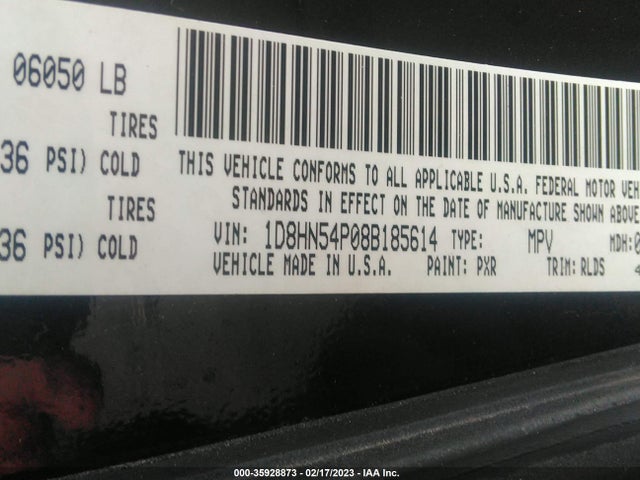 Dodge Grand Caravan 2008 1D8HN54P08B185614 Image 10