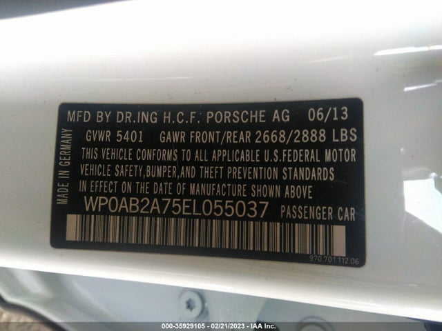 2014 Porsche Panamera, VIN: WP0AB2A75EL055037