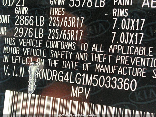 2021 Kia Sorento, VIN: KNDRG4LG1M5033360
