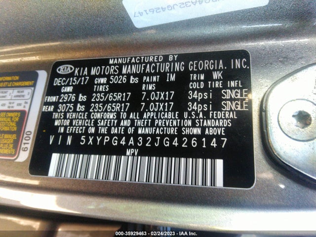 KIA SORENTO L 2018 5XYPG4A32JG426147 Image 9