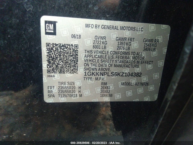GMC Acadia Denali 2019 1GKKNPLS6KZ104382 Image 9