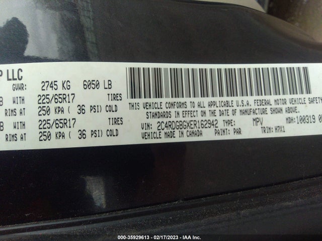 Dodge Grand Caravan American Value Pkg 2014 2C4RDGBGXER162942 Image 9
