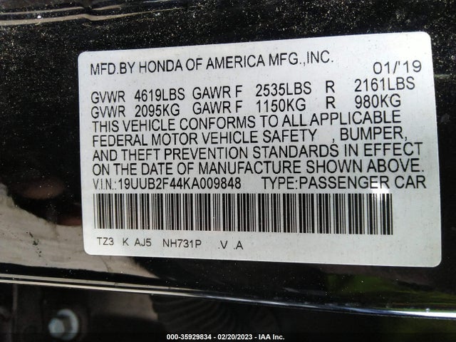Acura Tlx W/technology Pkg 2019 19UUB2F44KA009848 Image 9
