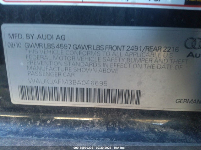 WAUKJAFM3BA046695 Audi A3 2.0 Tdi Premium Plus