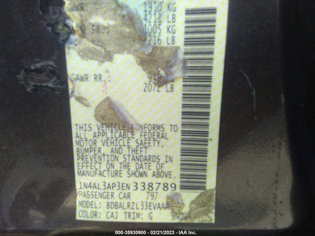 Nissan Altima 2.5 S 2014 1N4AL3AP3EN338789 Image 9