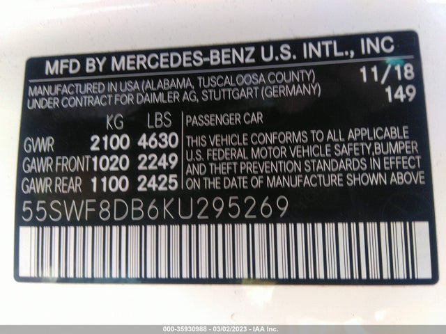 Mercedes-Benz C-class C 300 2019 55SWF8DB6KU295269 Image 10