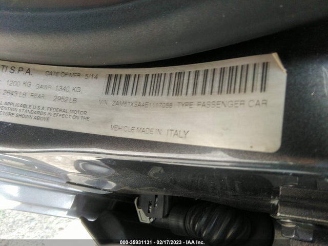 ZAM57XSA4E1117058 Maserati Ghibli