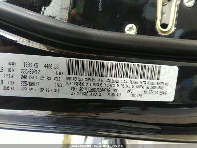 Jeep Compass Latitude W/sun/wheel Pkg 2018 3C4NJCBB6JT500316 Image 9