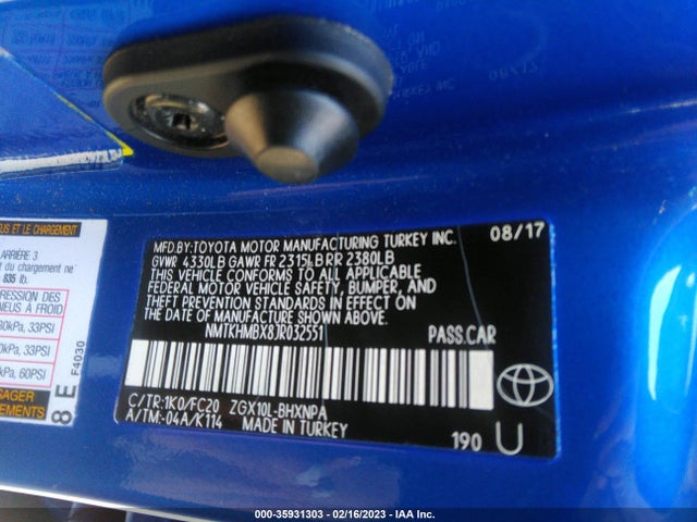 2018 Toyota CH-R, VIN: NMTKHMBX8JR032551
