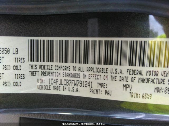 1C4PJLCB7FW791241 Jeep Cherokee Latitude