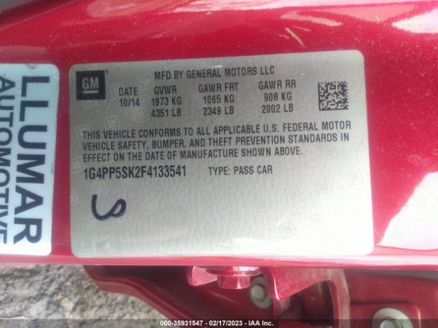 1G4PP5SK2F4133541 Buick Verano