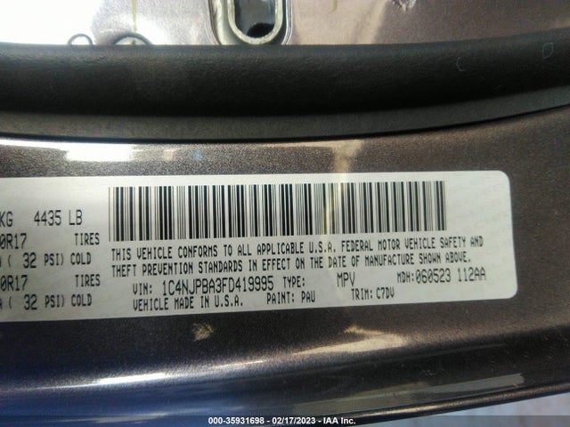 Jeep Patriot Altitude Edition 2015 1C4NJPBA3FD419995 Image 9