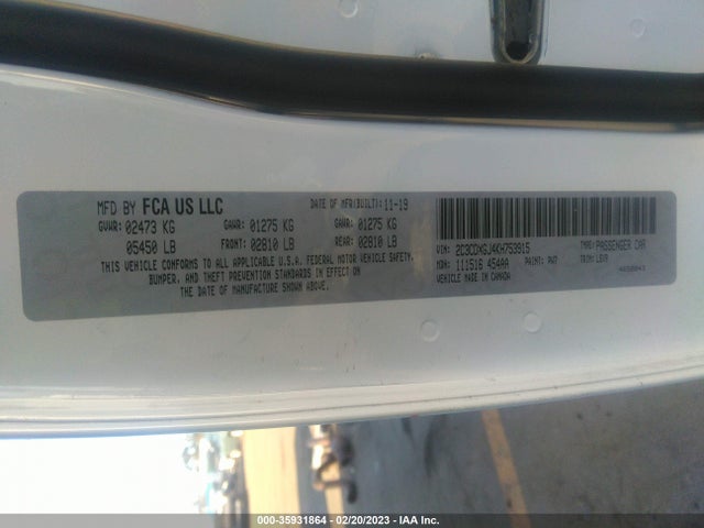 Dodge Charger Scat Pack 2019 2C3CDXGJ4KH753915 Image 9