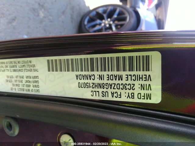 Dodge Challenger Sxt 2022 2C3CDZAG8NH215070 Image 9