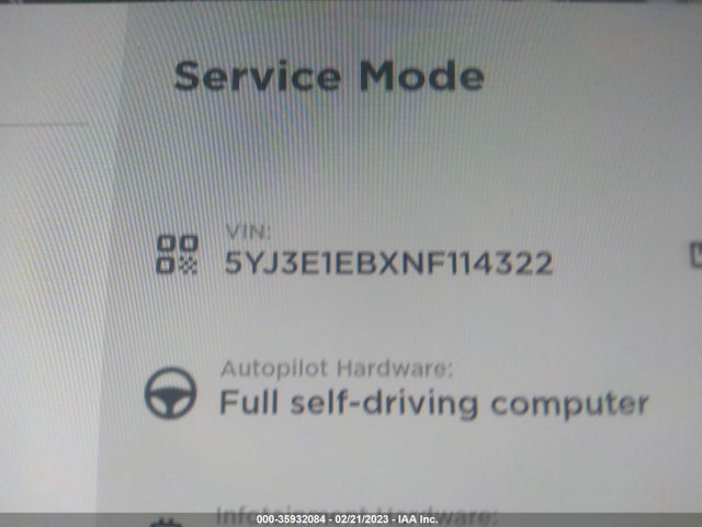 Tesla Model 3 Long Range 2022 5YJ3E1EBXNF114322 Image 10