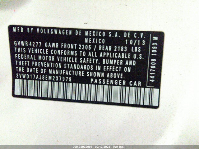 3VWD17AJ8EM237979 Volkswagen Jetta Sedan Se