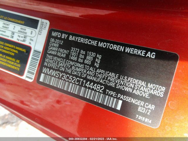 WMWSY3C52CT144482 Mini Cooper Roadster S