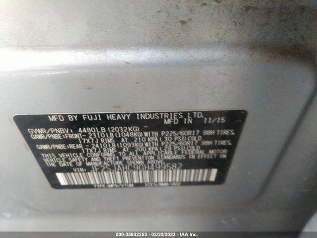 Subaru Forester 2.5i Limited 2016 JF2SJAHC9GH499582 Image 11