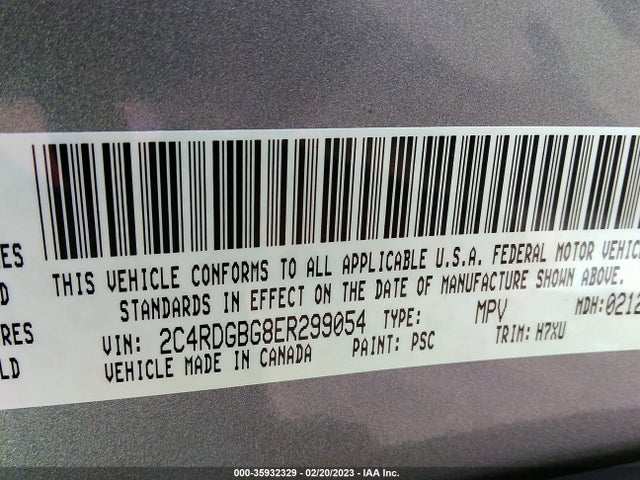 Dodge Grand Caravan American Value Pkg 2014 2C4RDGBG8ER299054 Image 9