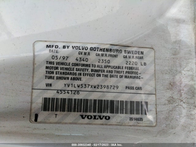 YV1LW537XW2398729 Volvo V70 T5