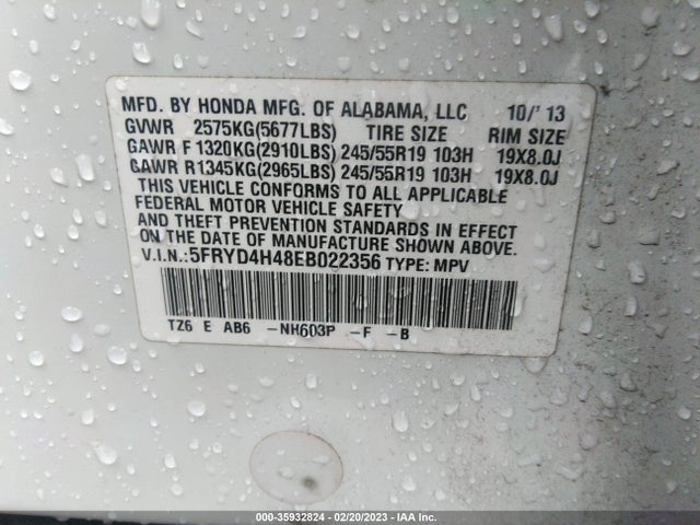 Acura Mdx Tech Pkg 2014 5FRYD4H48EB022356 Image 9