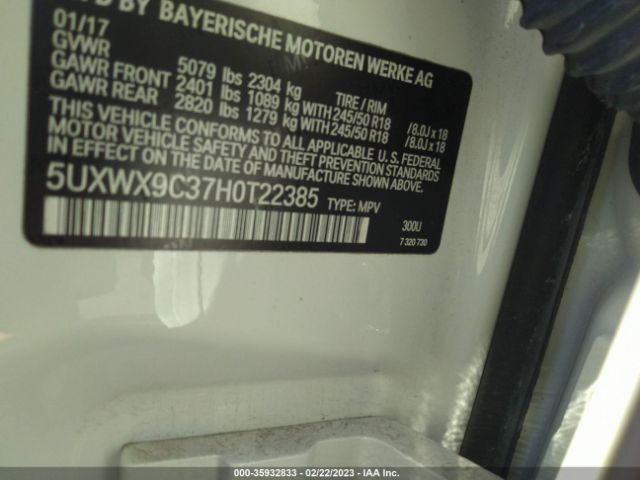 5UXWX9C37H0T22385 BMW X3 Xdrive28i