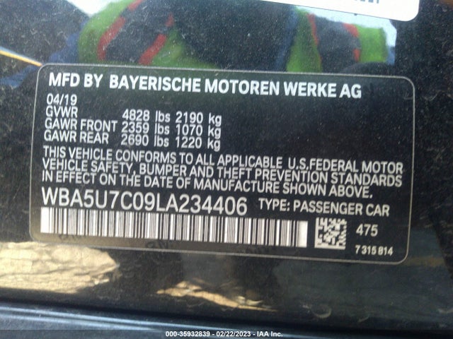 BMW 3 Series M340i 2020 WBA5U7C09LA234406 Image 9