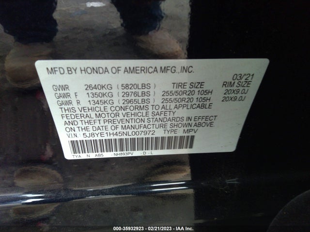 Acura Mdx W/technology Package 2022 5J8YE1H45NL007972 Image 11