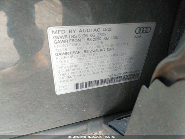 WA1DECF35M1015593 Audi Q3 S Line Premium