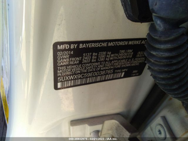 5UXWX9C59E0D38765 BMW X3 Xdrive28i
