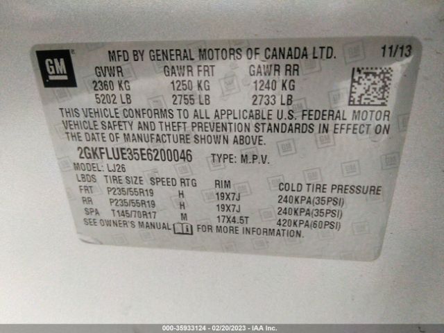 2GKFLUE35E6200046 GMC Terrain Denali