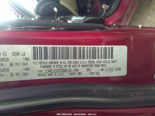 1C4RDJEG3FC203141 Dodge Durango Citadel