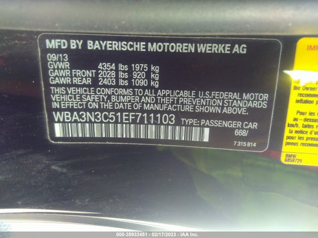BMW 4 Series 428i 2014 WBA3N3C51EF711103 Image 9