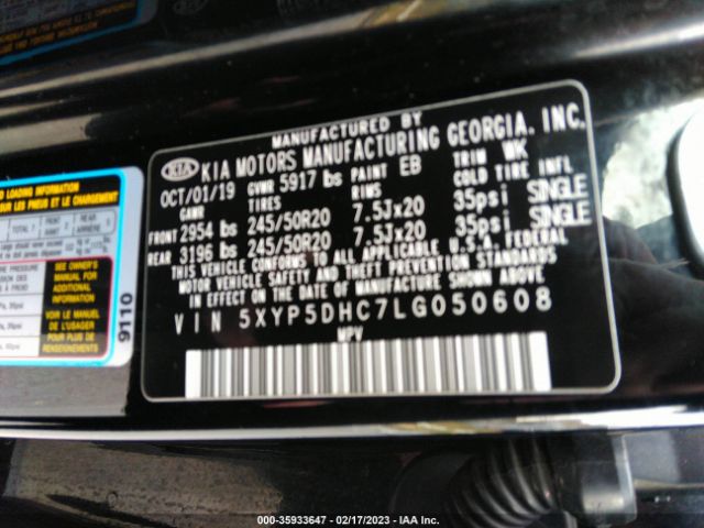 5XYP5DHC7LG050608 KIA Telluride Sx