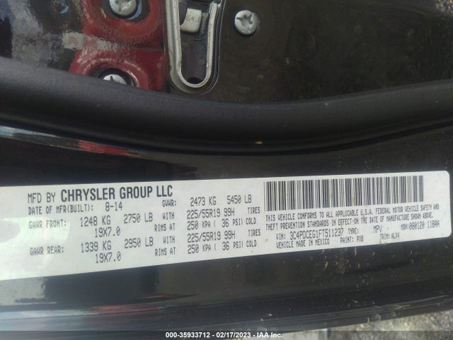 Dodge Journey R/t 2015 3C4PDCEG1FT511237 Image 9
