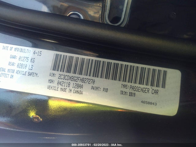 Dodge Charger Se 2015 2C3CDXBG2FH827270 Image 9