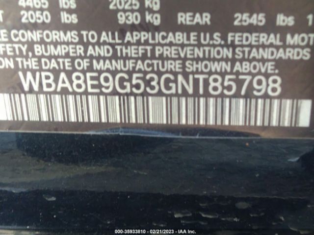 WBA8E9G53GNT85798 BMW 3 Series 328i