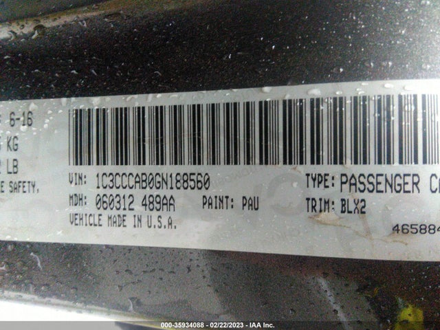 Chrysler 200 Limited 2016 1C3CCCAB0GN188560 Image 9