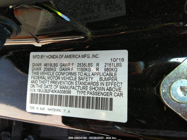 Acura Tlx W/technology Pkg 2019 19UUB2F40KA008096 Image 9
