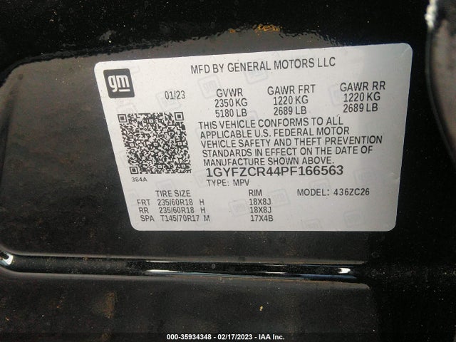 2023 Cadillac XT4, VIN: 1GYFZCR44PF166563