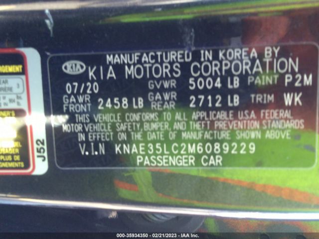 KNAE35LC2M6089229 KIA STINGER GT